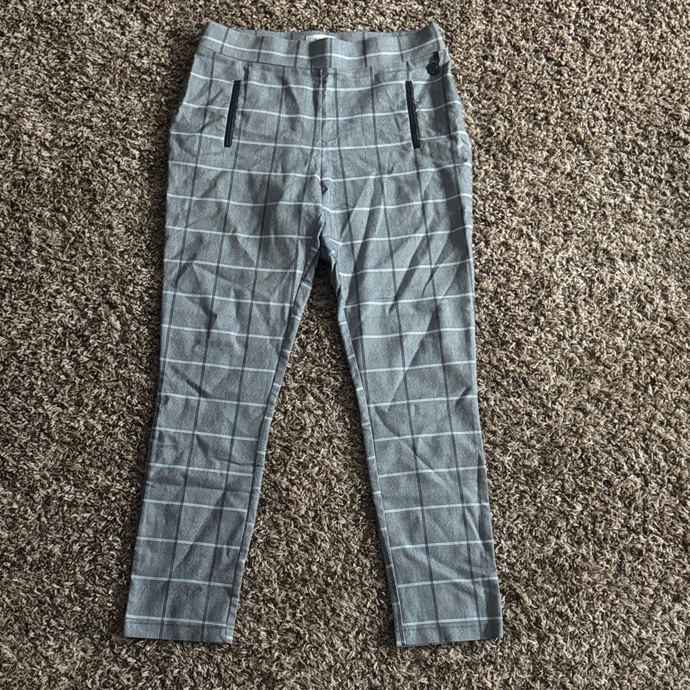 Calvin Klein Gray Checkered Pants